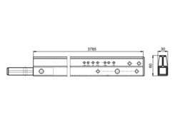 Profil vodiaci Edscha 72 zadný 3785mm