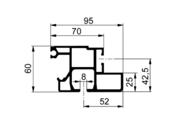 Guide-rail profileCS FIX 5000mm