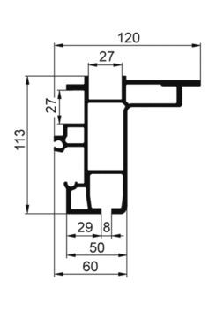 Dachgurtprofil Medium 7800mm