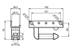 Top joint EdschaL72 hook R