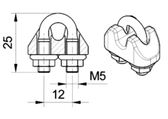 Klemme für Stahlseil S5