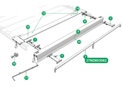 Poprzeczka końcowa L72/P95 dla 2550mm