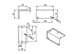 Držák zajištění pojezdu SesamSmall 120mm