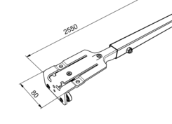 Příčník Slimliner šroubovaný2550mm