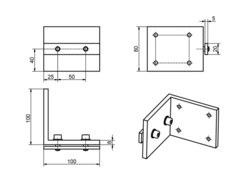 Front plate brackets SESAM S ALU