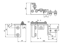 Mounting set MIDI Large FR fixed