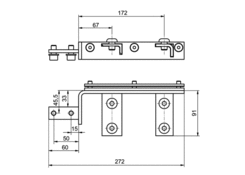 Mounting set MIDI Large RR fixed