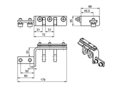 Mounting set MIDI Large FL lifting