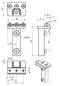 Mounting kit mini universal M10