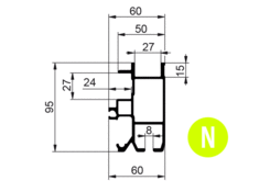 Guide-rail profile Small 7500