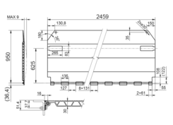 Al. ramp ALU 30 950mm, milled