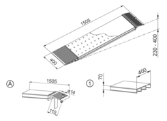 Auffahrrampe AOS400 1500mm 2,39t