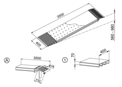 Auffahrrampe AOS400 3500mm 1,53t