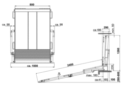 Auffahrrampe RRK002400mm 450kg