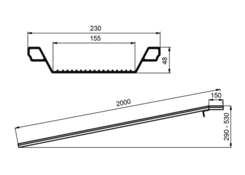 Nájazd ABS , L=2000 mm