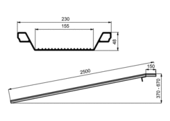 Auffahrrampe ABS 2500mm 0,4t