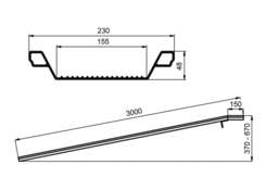 Auffahrrampe ABS 3000mm 0,35t