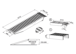 Nájezd AVS 130 bez okrajů 2510mm 5,1t