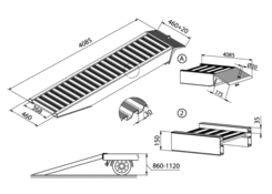 Auffahrrampe AVS150 mit Rand 4085mm 4,4t