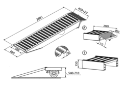 Najazd AVS 150, 2640mm, bez obrzeża