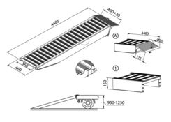 Auffahrrampe AVS150 ohne Rand 4485mm3,9t