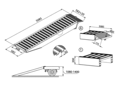 Ramp AVS 200, no curbs, 5040 mm