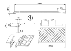 Ramp RWB 1000x2300 mm, type 1