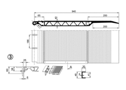 Přejezd RPB 40 940mm 3000kg