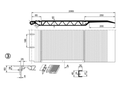 Upraid RPB 40, 2065 mm,1400mm