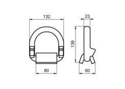 Lashing ring 15t