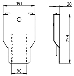 Extension LP-3, fixed, straight, L+MAX