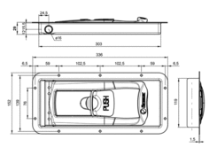 Recessed lock PUSH o16/29mm