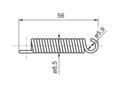 Zugfeder Verschlussgriff PUSH-Mini