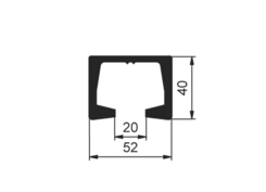 Profil für das Anhängen des Hakens, L=6m