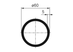 Rohr 60x5x7000mm