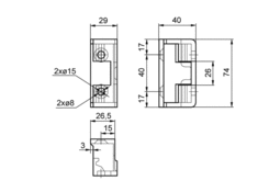 Lock socket 681, screwing, lateral, zn