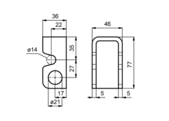 Tipper hinge bearing 21/120 mm