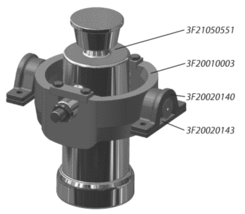 Hydraulický piest päťdielny 1050 mm