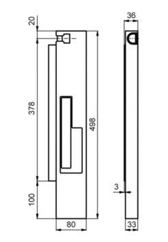 Tipper pillar 80mm, front right