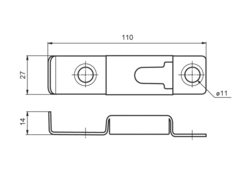 Lock keeper TL35, zinc