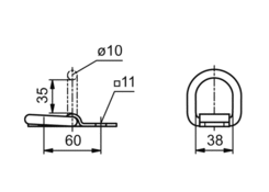 Ring mit Zurrlasche 800kg