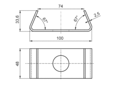 Blechhalter f.Gummihalter 3F4515501, Stah