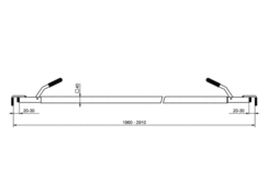 Intersideboard bar 1880-2880mm, zinc