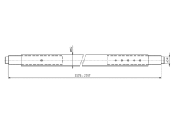 Stowing bar, telescopic24/2375-2717mmZn