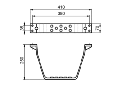 Entry step, galvanised