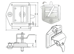 Zamek wpuszczany z kluczem nierdz.L