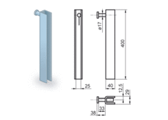 Edging profile for dropside, left