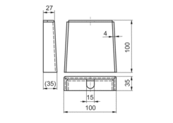 Socket for Tipper pillar 102mm