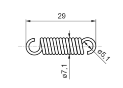 Spring for handle PUSH lid