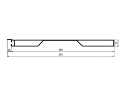 Dropside profile 350mm  anodized